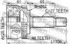 Превью - 1210-TUCA48 FEBEST Шарнирный комплект, приводной вал (фото 2)