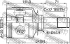 Превью - 1611-164FLH FEBEST Шарнирный комплект, приводной вал (фото 2)