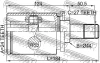 Превью - 1911-F30LH FEBEST Шарнирный комплект, приводной вал (фото 2)
