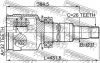 Превью - 1911-R58RH FEBEST Шарнирный комплект, приводной вал (фото 2)