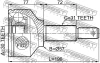 Превью - 2110-TTF330 FEBEST Шарнирный комплект, приводной вал (фото 2)