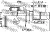 Превью - 2111-CA2LH FEBEST Шарнирный комплект, приводной вал (фото 2)