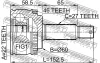 Превью - 2210-CDA46 FEBEST Шарнирный комплект, приводной вал (фото 2)