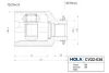 Превью - CV22-036 HOLA Шарнирный комплект, приводной вал (фото 3)