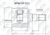 NPW-HY-511 NTY Шарнирный комплект, приводной вал