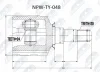 NPW-TY-048 NTY Шарнирный комплект, приводной вал