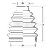 BCB2280 BORG & BECK Пыльник, приводной вал