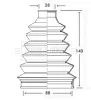 BCB2339 BORG & BECK Пыльник, приводной вал