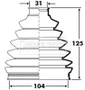 BCB2395 BORG & BECK Пыльник, приводной вал