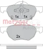 Превью - 1170558 METZGER Комплект тормозных колодок, дисковый тормоз (фото 5)