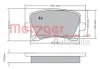 Превью - 1170005 METZGER Комплект тормозных колодок, дисковый тормоз (фото 3)
