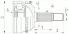 Превью - CVJ5441.10 OPEN PARTS Шарнирный комплект, приводной вал (фото 2)