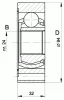 Превью - CVJ5416.20 OPEN PARTS Шарнирный комплект, приводной вал (фото 2)