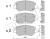 22-1297-0 METELLI Комплект тормозных колодок, дисковый тормоз