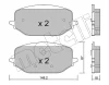 22-1351-0 METELLI Комплект тормозных колодок, дисковый тормоз