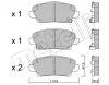 22-1302-0 METELLI Комплект тормозных колодок, дисковый тормоз