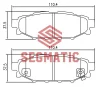 SGBP2599 SEGMATIC Колодка торм диск зад subaru forester 2.0 2010-, subaru forester 2.0 2013-, subaru forester