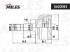 GA20063 MILES Шарнирный комплект, приводной вал