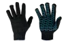 PROFI-5/7.5 GLOVERS Перчатки трикотажные min заказ 10 пар, с ПВХ покрытием Точка, из 5-ти нитей, 7,5 кл, длина перчаток - 22 см, черный цвет пряжи