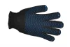 PR602 MYPROTECT Рабочие перчатки х/б с ПВХ, 7,5 класс (черные)