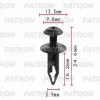 P37-0010 PATRON Клипса пластмассовая GM, Infiniti, Nissan применяемость: брызговики, подкрылок, капот, решётки