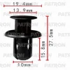 P37-0162 PATRON Клипса пластмассовая Mazda применяемость: бампер, решётки