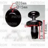 P37-0194 PATRON Клипса пластмассовая Citroen, Peugeot применяемость: подкрылки, защита, бампер