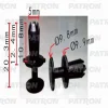 P37-0203 PATRON Клипса пластмассовая Audi, Bentley, Porsche, Seat, Skoda, Volkswagen применяемость: бампер, решётки, подкапотное пространство, радиатор