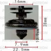 P37-0255 PATRON Клипса пластмассовая Audi, Seat, Skoda, Volkswagen применяемость: внутренняя отделка - двери