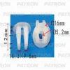 P37-0579 PATRON Фиксатор пластиковый зажимной (белый) NISSAN