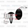 P37-1280 PATRON Клипса пластмассовая HONDA применяемость: обшивка бампера, радиатор