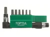 GAAL0801 TOPTUL Набор бит "TORX" Т10-Т40 30 мм 8 штук