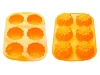 20-000614 PERFECTO LINEA Форма для выпечки силиконовая прямоугольная на 6 кексов 27,5х18х3 см оранжевая