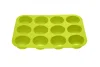 20-018713 PERFECTO LINEA Форма для выпечки силиконовая прямоугольная на 12 кексов 33х25х3 см зеленая