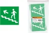 SQ0817-0048 TDM Знак-наклейка Направление к эвакуационному выходу по лестнице налево вверх 150х150 мм