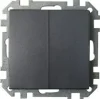 С510-527гр BYLECTRICA Выключатель двухклавишный скрытый Стиль графит (С5 10-527гр)