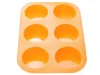 20-000414 PERFECTO LINEA Форма для выпечки силиконовая прямоугольная на 6 кексов 26х17,5х3 см оранжевая