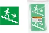 SQ0817-0045 TDM Знак-наклейка Направление к эвакуационному выходу по лестнице направо вниз 150х150 мм