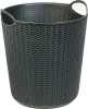 Превью - М2499 IDEA Ведро для мусора Вязание 10 л черный (фото 2)