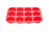 20-018715 PERFECTO LINEA Форма для выпечки силиконовая прямоугольная на 12 кексов 33х25х3 см красная
