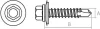 Превью - SMC3-83860-100 STARFIX Саморез кровельный 4,8х76 мм цинк шайба с прокладкой PT1 100 штук (фото 2)
