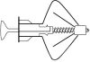 Превью - SMZ2-45867-6 STARFIX Дюбель пластмассовый для пустотелых конструкций 10х50 мм бабочка 6 штук (фото 2)