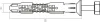 SMC3-46136-25 STARFIX Дюбель фасадный 10х160 мм нейлон потай с шурупом 25 штук