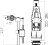 Превью - 4126 NOVA Арматура для смывного бачка с клапаном боковой подачи (фото 2)