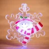 501-021 Neon-Night Фигура светодиодная Снеговик на снежинке 9 см RGB