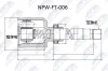 NPW-FT-006 NTY Шарнирный комплект, приводной вал