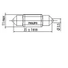 11854CU31B1 PHILIPS Лампа накаливания, фонарь освещения номерного знака