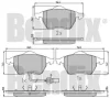 510244 BENDIX Комплект тормозных колодок