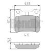 510297 BENDIX Комплект тормозных колодок