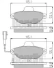 510594 BENDIX Комплект тормозных колодок